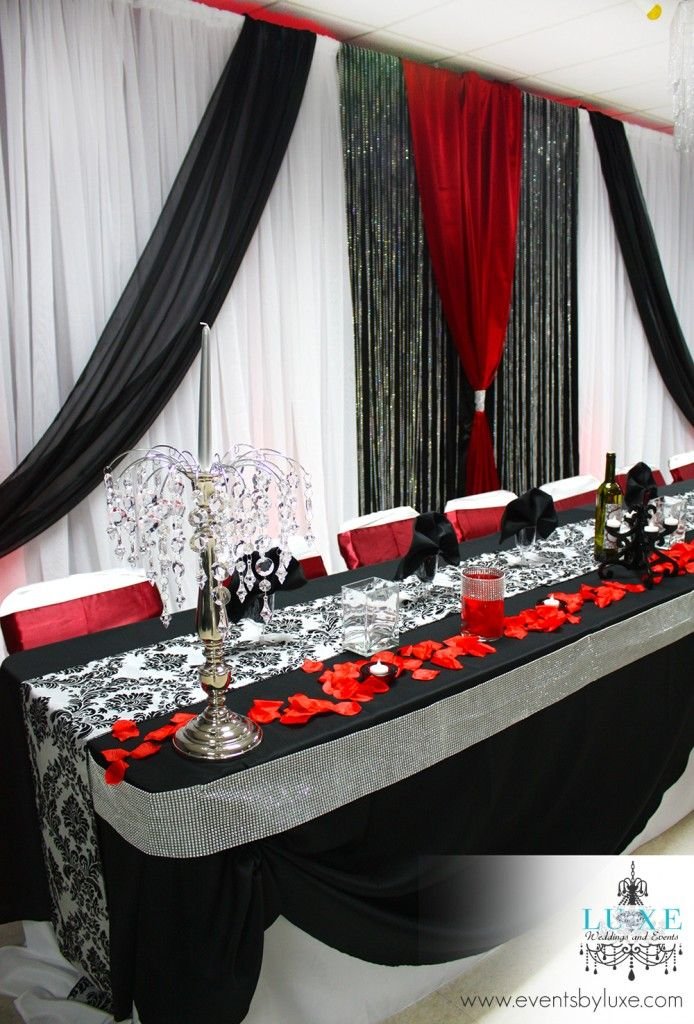 Red Black And White Wedding Theme Ideas