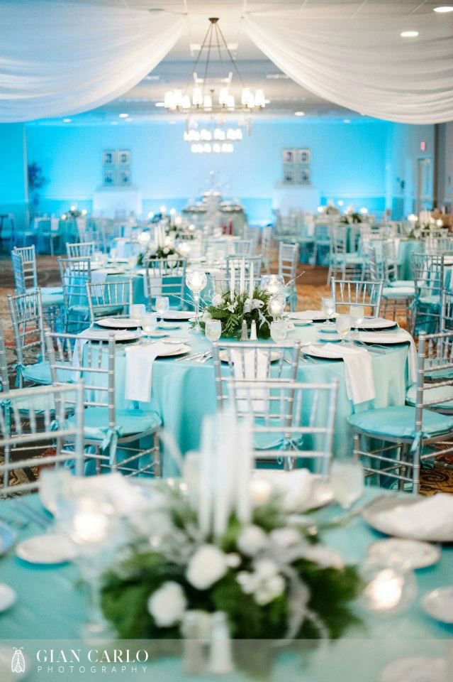 Teal Blue And Silver Wedding