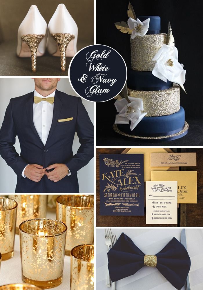 Navy And Gold Wedding Theme
