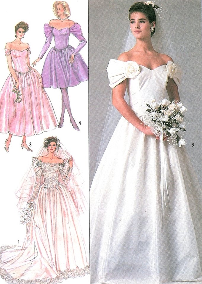 vintage 80s wedding dress