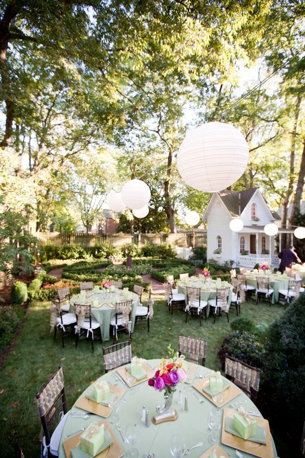 Elegant Backyard Wedding Reception