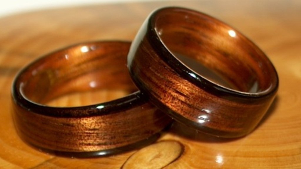 Mens Wood Wedding Bands For Him And Her That Match   Wicker  Wood 6 