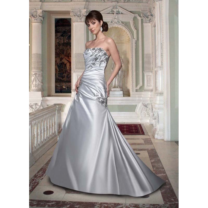 wedding dress silver color