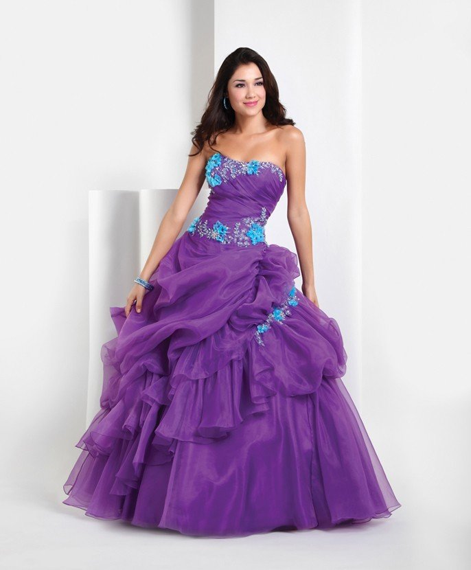 Purple And Turquoise Wedding Dress
