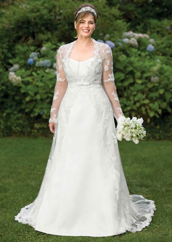 Plus Size Wedding Dress With Sleeves