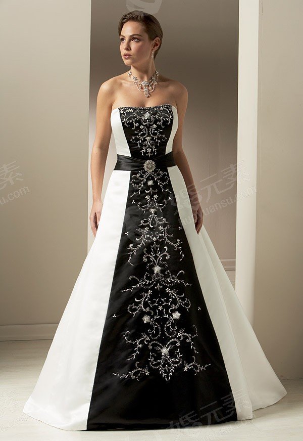 Black And White Wedding Gowns