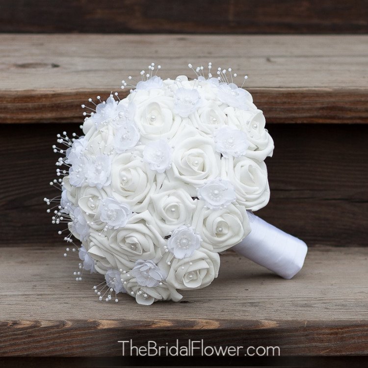 White Silk Bouquet