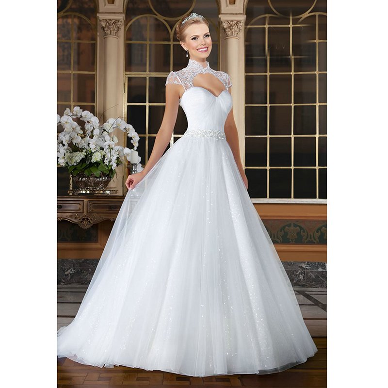 Amazing White Sparkly Wedding Dress Check it out now | usawedding1