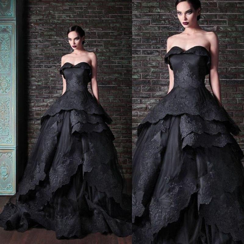 Black Princess Wedding Dress