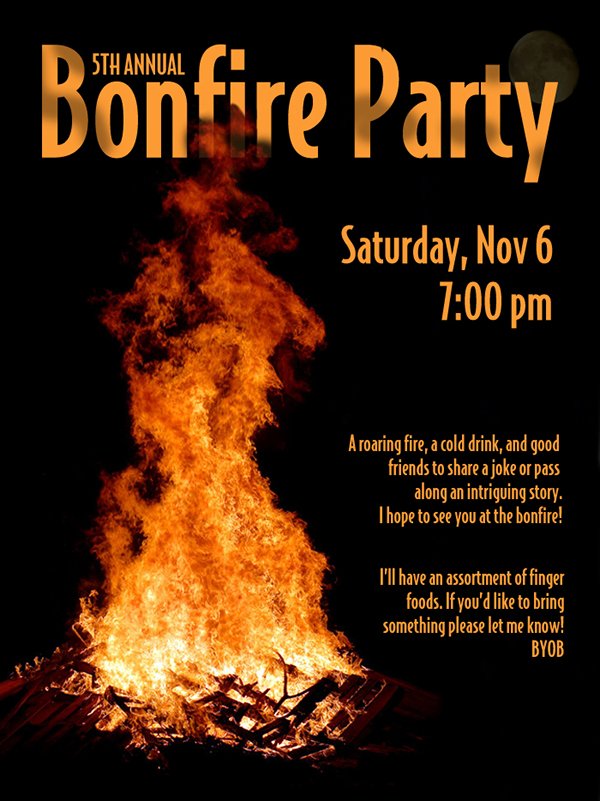 Free Printable Bonfire Invitation Template Templates Printable Download